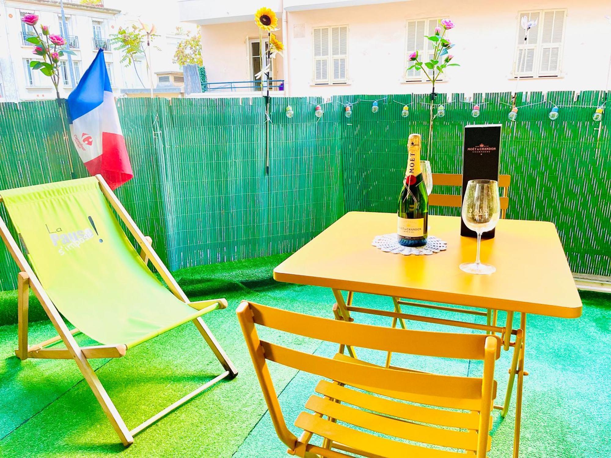 Confortable Studio A Nice Centre Cote Plage Bel Terrasse Paddle Esterno foto
