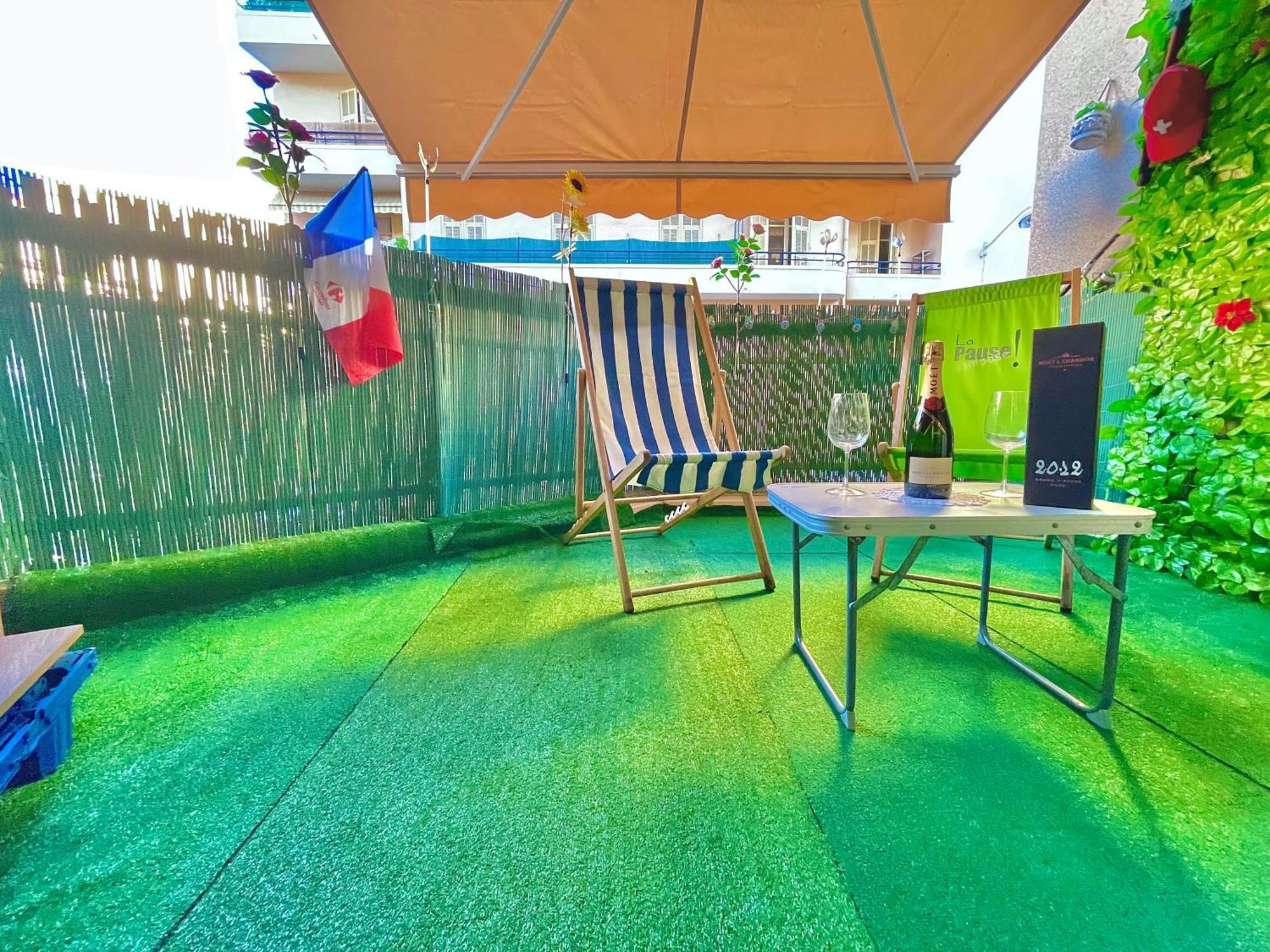 Confortable Studio A Nice Centre Cote Plage Bel Terrasse Paddle Esterno foto