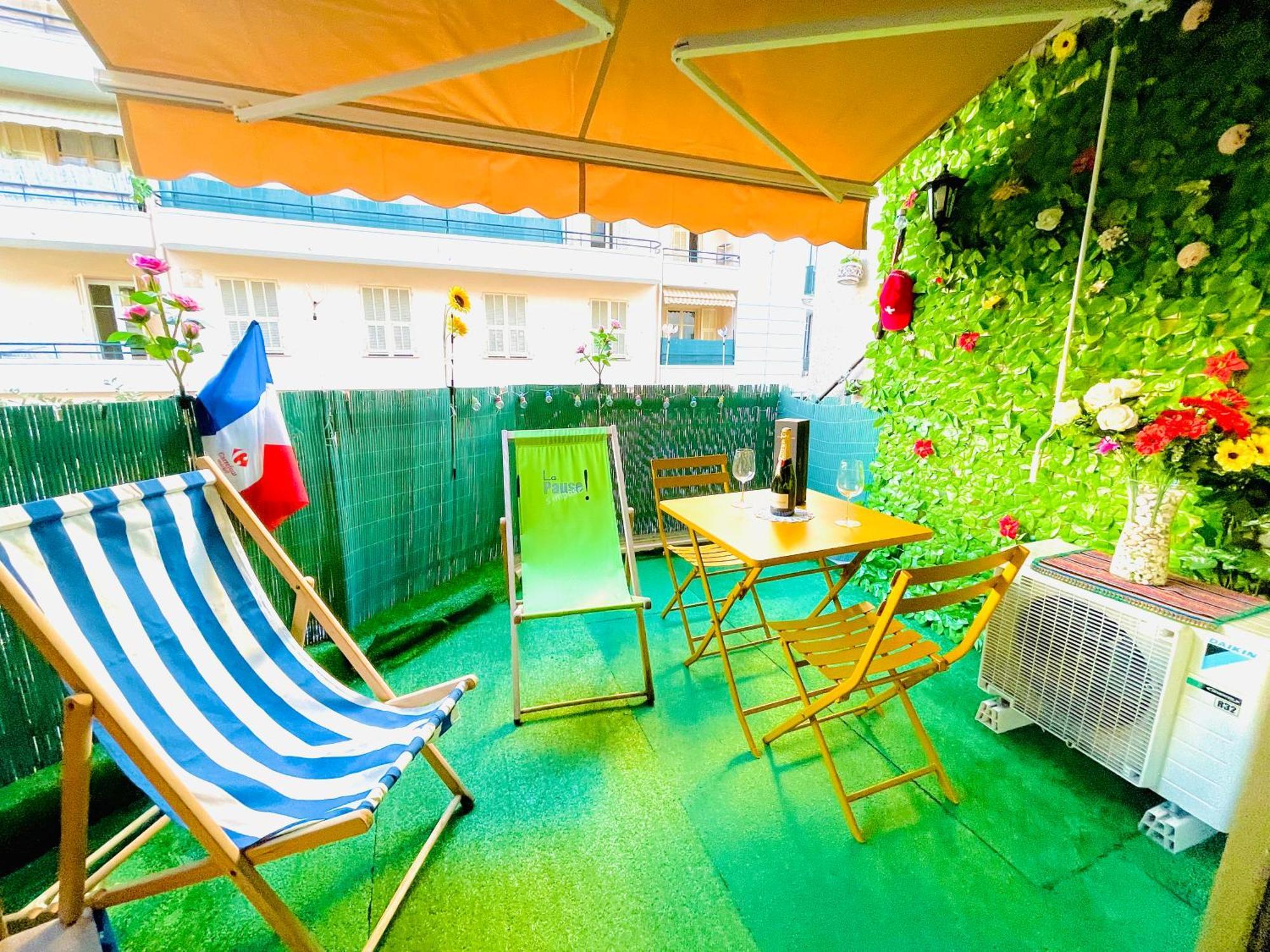 Confortable Studio A Nice Centre Cote Plage Bel Terrasse Paddle Esterno foto