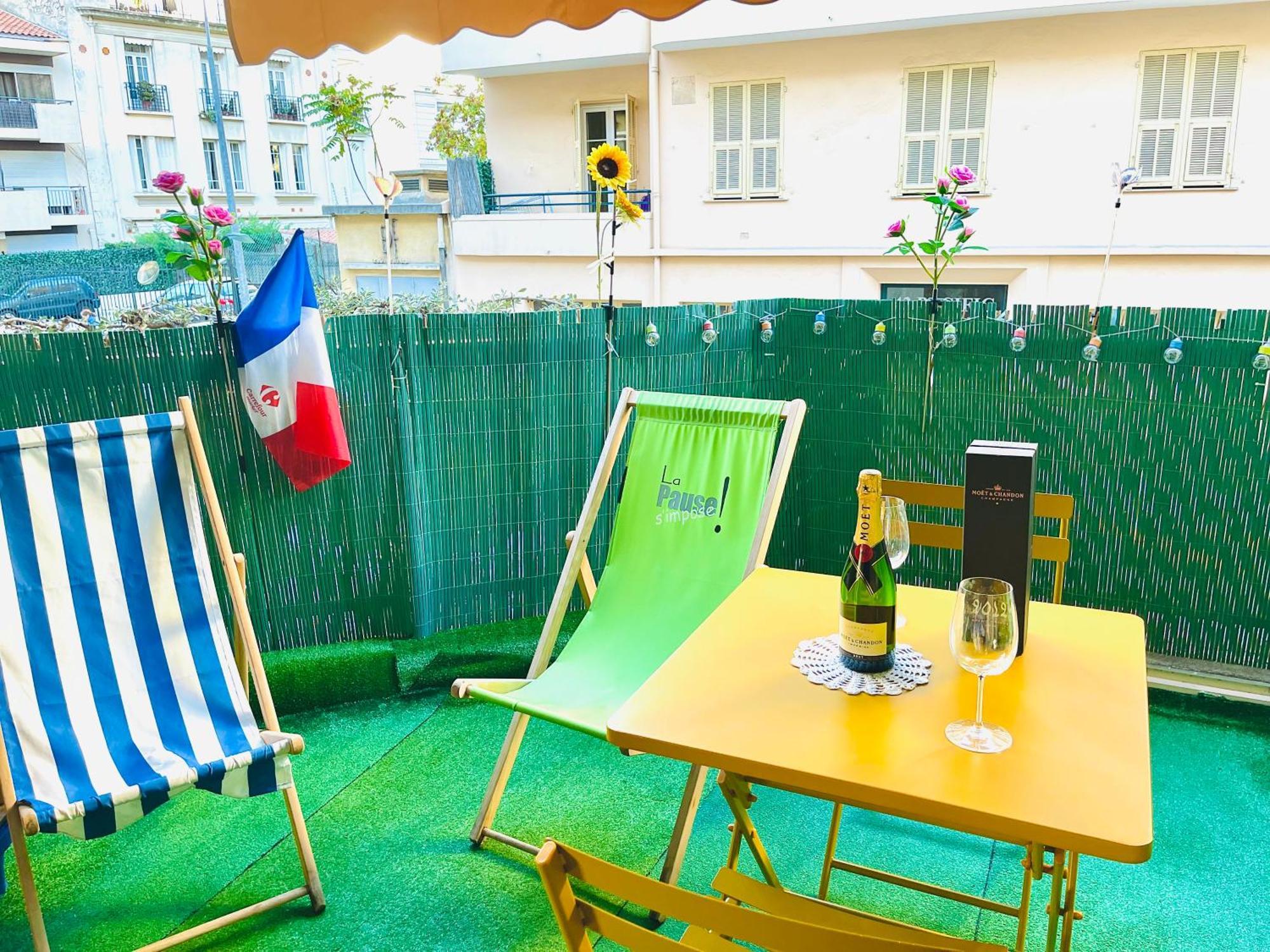 Confortable Studio A Nice Centre Cote Plage Bel Terrasse Paddle Esterno foto